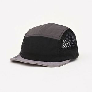 High Quality Color Blocking Short Brim Five Panel Mesh Fabric Breathable Light Soft Brim Two Tone Custom logo Baseball Cap - Product Image 3