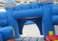 Prix bon marché en plein air coloré maison de saut commercial enfants terrain de jeu gonflable en pvc château gonflable