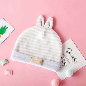 Personnalisé Double Couche Coton Rayé Hôpital Pépinière Bébé Chapeaux Nouveau-Né Prématuré Infantile Toddler Enfants Doux Casquettes <span class=keywords><strong>Bonnet</strong></span> Cadeaux - Product Image 6