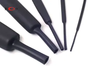 Tubo De Psiquiatra Do Calor Da Parede Dupla Impermeável De Isolamento Preto Com Cola Pe Hot Melt Heat Shrink Sleeve