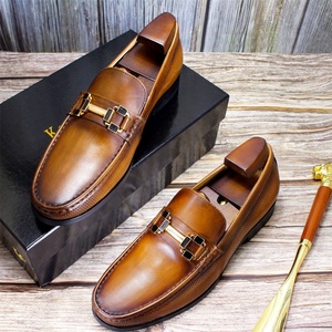 Scarpe da uomo in pelle con mocassino Penny di qualità Premium di lusso Slip On mocassino che guida scarpe da passeggio scarpe Casual di colore dipinte a mano - Product Image 5