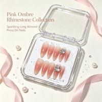 Faux ongles à presser en ABS de haute qualité, style français, avec colle et incrustation rose, pour usage sur les doigts lors de mariages et banquets.