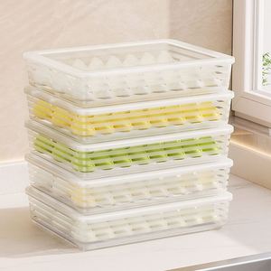 Dumpling <b>Box</b> Storage Refrigerator Food Grade Plastic Injection-Molded Aluminum Lid Preservation <b>Box</b> with Lid 1-3L Capacity- - Product Image 1