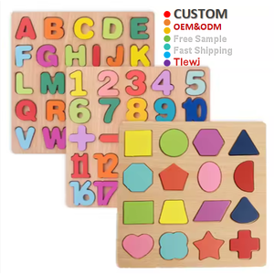 Giocattoli Educativi in Legno ABCD Alfabeto e Numeri per Bambini e Bambine - Product Image 1