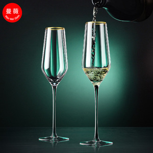 Wholesale <strong>Luxury</strong> Goblet Crystal Wine Glass Set Wine Glasses Customizable Embossed <strong>Champagne</strong> <strong>Flutes</strong> - Product Image 6