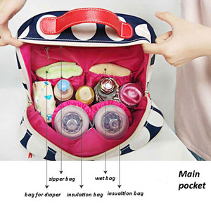 Bolsa grande para pañales de bebé, bolsa para madres, mochila para pañales de lona para mamá - Product Image 4