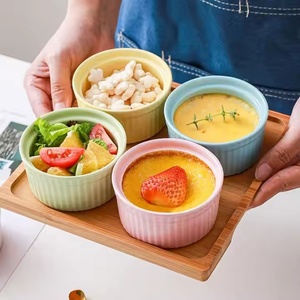 Plat à soufflé minimaliste en porcelaine avec couvercle, style nordique, pour desserts et cuisson, vaisselle de cuisine créative YY - Product Image 6