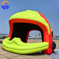 Cabine DJ gonflable géante en forme de casque de baseball pour événements musicaux en plein air, publicité gonflable, accessoire de festival