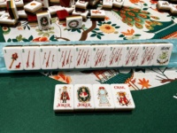 Lot de 160 tuiles de mahjong américaines en acrylique à 4 couches, motif Casse-Noisette de Noël, personnalisables, fournisseur OEM