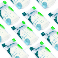 Échantillon Gratuit : Sachets Réutilisables Imprimés pour Lait Maternel, Pochettes Autoportantes Sans BPA pour Aliments Bébé, Sacs de Stockage de Lait Maternel