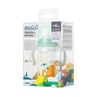 Botol Susu Bayi ALGO Grosir Custom Kartun 260mL Bebas BPA PP dan Silikon Leher Lebar