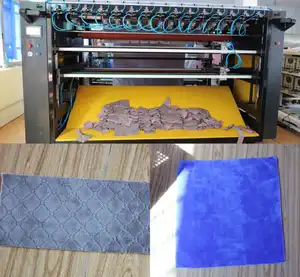 Mesin pemotong kain dan potong silang ultrasonik mesin pembuat handuk mesin pemotong tirai tempat tidur