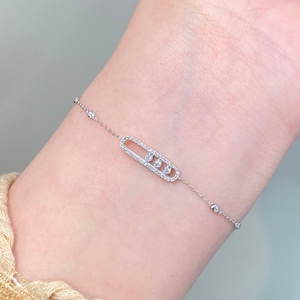 อาซูโอ 18K ทองคำแท้ เพชรธรรมชาติ 0.26 กะรัต สร้อยข้อมือ ทรงกลม เจียระไนแบบบริลเลียนท์ เครื่องประดับสำหรับผู้หญิง สวมใส่ได้ทุกวัน Au750 - Product Image 6