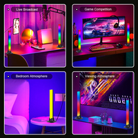 Lampu meja LED sinkron musik, Bar pencahayaan LED bertenaga USB untuk dekorasi rumah pintar, lampu belakang TV game dengan aplikasi kontrol