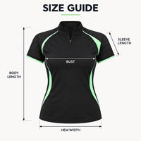 Haut de tennis personnalisé pour femme à manches courtes et quart de zip, avec manches en maille color block, séchage rapide, coupe ajustée, idéal pour l'entraînement sur le court