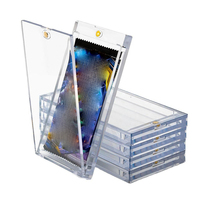 Protecteur de cartes transparent pour cartes à collectionner, cartes TCG, cartes Pokémon, usage professionnel, boîte de rappel avec papier couleur personnalisé
