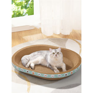 Alas Cakar Kucing dari Kertas Bergelombang untuk Dalam Ruangan, Dilengkapi Pohon Cakar, Dikemas dalam Karton, Permukaan Tidur yang Nyaman - Product Image 3