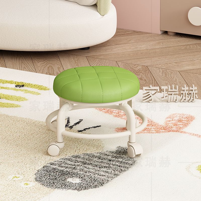 Cojín de Asiento Redondo, Suave y Acolchado, Verde Fresco y Grueso.