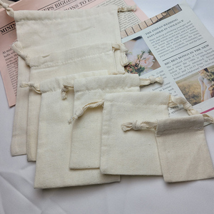Pochette en mousseline de coton personnalisée Linna avec cordon de serrage, imprimée à l'écran, pour sachets de thé, naturelle, biodégradable, recyclable, de qualité alimentaire, pour l'épicerie - Product Image 5