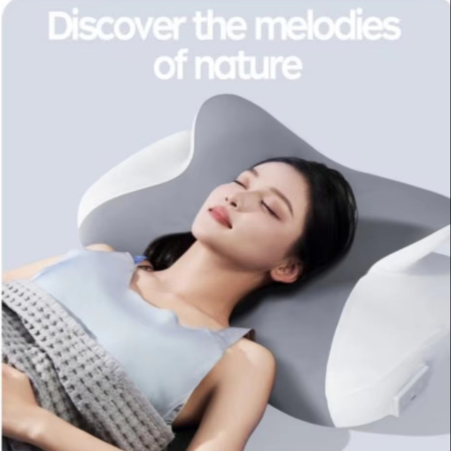 Wireless Music Sleep Pillow, Built-in Bone Conduction Speaker with Soothing White Noise for Daily Rest
