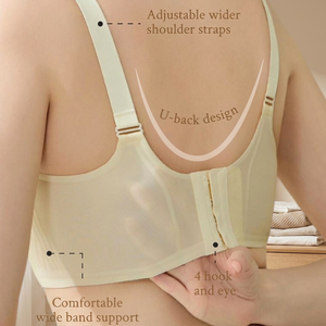 Ensemble soutien-gorge d'allaitement et culotte de maternité XL vert thé, avec adhérence en silicone, broderie en dentelle, ouverture supérieure, respirant - Product Image 4