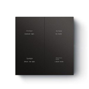 Interrupteur mural noir minimaliste 1 voie 16A à commande tactile IP20 en plastique - Product Image 4