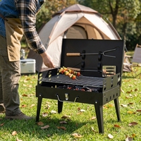 Barbecue pliable portable pour le camping en plein air, 3-5 personnes, facile à emporter