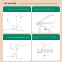 Lampe de bureau LED pliable multifonctionnelle, lampe de lecture pour la protection des yeux, lampe de chevet rechargeable