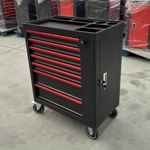 <span class=keywords><strong>Chariot</strong></span> à outils robuste à 7 tiroirs <span class=keywords><strong>pour</strong></span> atelier, <span class=keywords><strong>garage</strong></span> et réparation automobile, avec <span class=keywords><strong>porte</strong></span> latérale - Product Image 4