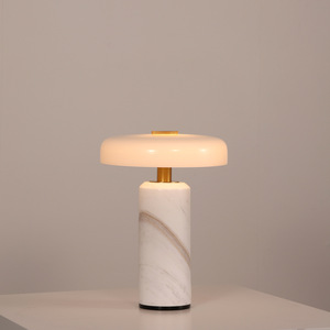 Lampu Meja Marmer Mewah Kontrol Sentuh, Lampu Meja Batu Modern Isi Ulang Tanpa Kabel untuk Dekorasi Rumah, Bar, Kafe - Product Image 4