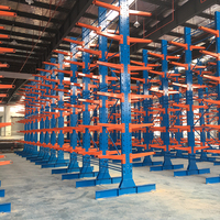 Étagère Cantilever Robuste en Acier Personnalisable pour Stockage en Entrepôt, Rangement de Barres d'Armature, Rayonnage Cantilever