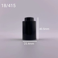 Bouchon compte-gouttes à bouton-poussoir pour flacon cosmétique, bouchons de bouteille en plastique personnalisés, bouchon à vis noir et blanc, bouchon compte-gouttes en plastique