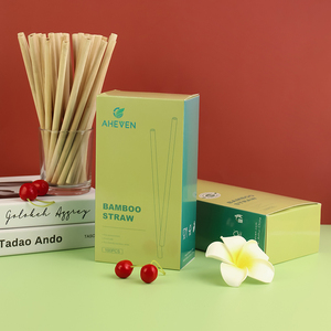 100% naturel Offre Spéciale roseau/blé/bambou boisson biodégradable pailles en bambou pour la fête - Product Image 3