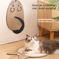 Penggaruk Kucing Modern Lucu Lembut Anti-Selip Nyaman Tahan Aus Tidak Rontok Stiker Dinding Vertikal Pelindung Sofa
