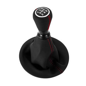 Pommeau de levier de vitesse en cuir, 5 vitesses, avec couvercle anti-poussière, pour Peugeot Citron 307, conception ergonomique - Product Image 3