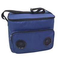 Tas pendingin insulasi PVC luar ruangan kapasitas 15L besar poliester dengan Speaker MP3 untuk makan siang piknik dan penyimpanan botol