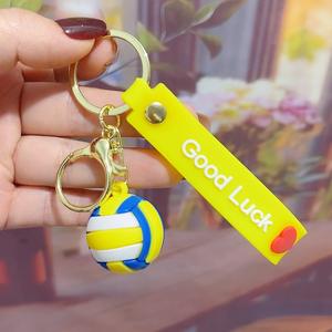 سلسلة مفاتيح إبداعية صديقة للبيئة قابلة للتخصيص على شكل كرة قدم أو كرة سلة أو كرة رجبي أو كرة تنس، زينة للحقائب وحلية للسيارات - Product Image 4