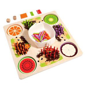 เกมไม้จับคู่สีเม่นน้อยสร้างสรรค์ ของเล่นไม้มอนเตสซอรี่ ฝึกทักษะกล้ามเนื้อมัดเล็ก อุปกรณ์การเรียนรู้สำหรับเด็กเล็กอเนกประสงค์ - Product Image 1