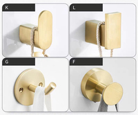 Porte-serviettes mural robuste en acier inoxydable satiné doré, style moderne varié, résistant à la rouille, pour salle de bain