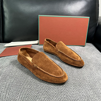 Mocassins en daim pour hommes, chaussures décontractées de luxe pour la conduite, légères et confortables pour le quotidien