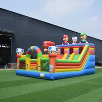 Le videur gonflable de Mario bros glisse le terrain de jeu superbe de Mario terrain de jeu gonflable de parc d'attractions à vendre