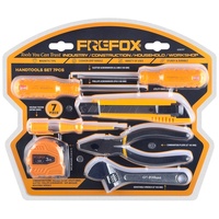 Kit de réparation d'outils de quincaillerie 6 pièces, tournevis universel, coupe-fils, couteau utilitaire, ruban à mesurer, acier au chrome vanadium, usage domestique