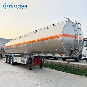 3 Axles 45000 Liters Aluminum Fuel Tanker Tank Truck Semi Trailer With BPW/Fuwa Axles Spring/Air Bag Suspension