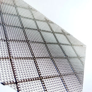 Maille métallique tissée architecturale en acier inoxydable à <span class=keywords><strong>double</strong></span> couche, maille métallique <span class=keywords><strong>rigide</strong></span>, maille métallique décorative pour armoires - Product Image 3