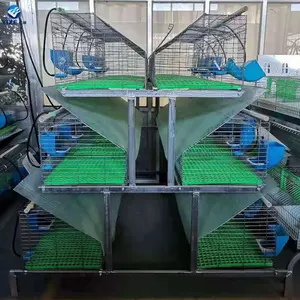 Hot sell automatic European style rabbit cage With Plastic Trays all accessories