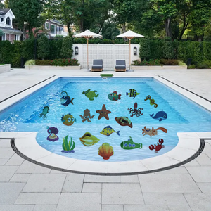 Xuri autocollants de baignoire antidérapants sol de douche autocollants antidérapants appliques d'animaux marins pour anti-dérapant étanche - Product Image 4
