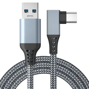 Connecteur en aluminium tressé en nylon Transfert de données 5Gbps Usb3.0 vers chargeur type-c Câble de données de charge