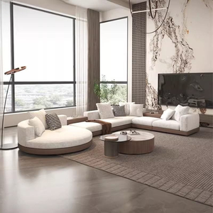 <span class=keywords><strong>Canapé</strong></span> modulaire en <span class=keywords><strong>cuir</strong></span> <span class=keywords><strong>beige</strong></span> moderne en forme de L avec coussins amovibles et rangement dissimulé pour salon, meubles de luxe pour la maison - Product Image 2