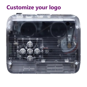 Lecteur de cassettes portable transparent avec radio FM Bluetooth et fonction d'inversion automatique pour la maison, l'étude, style rétro, enregistreur de cassettes Walkman - Product Image 1