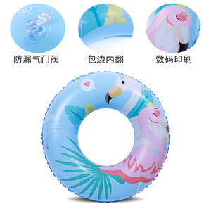 <b>Inflatable</b> Swimming Ring 80cm Cartoon Flamingo Design Unisex PVC Float for Swimming and Water Sports - Product Image 5